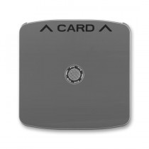 3559A-A00700 S2  Kryt spínače kartového, s čirým průzorem, s potiskem, kouřová šedá